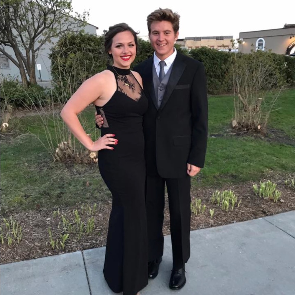Long black prom dress